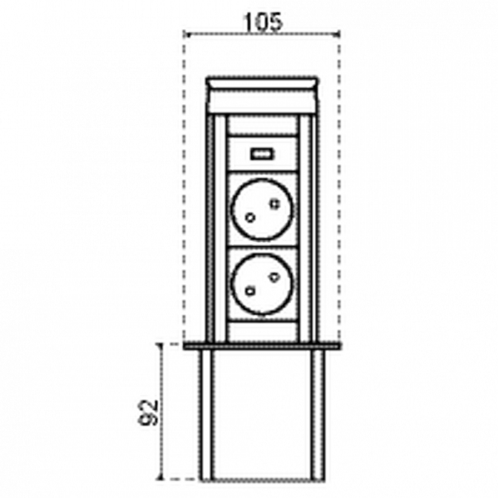 Evoline | Port Push 2 ST en 1 USB | Rvs-look | Dekker Zevenhuizen