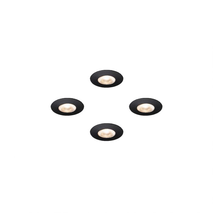 Metalen lijn Productie onderpand Lanesto | Pin Light zwart t.b.v. wand-leddimmer | Set 4 | Dekker Zevenhuizen